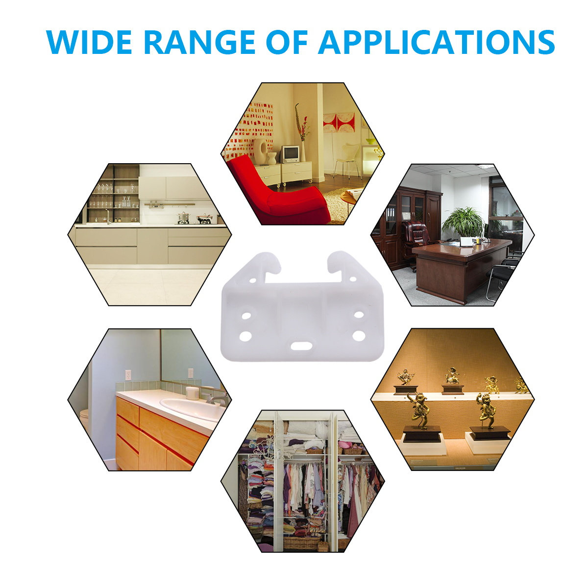 Furniture Hardware With Backplate - 100 Pezzi Guide per Cassetti Bianche