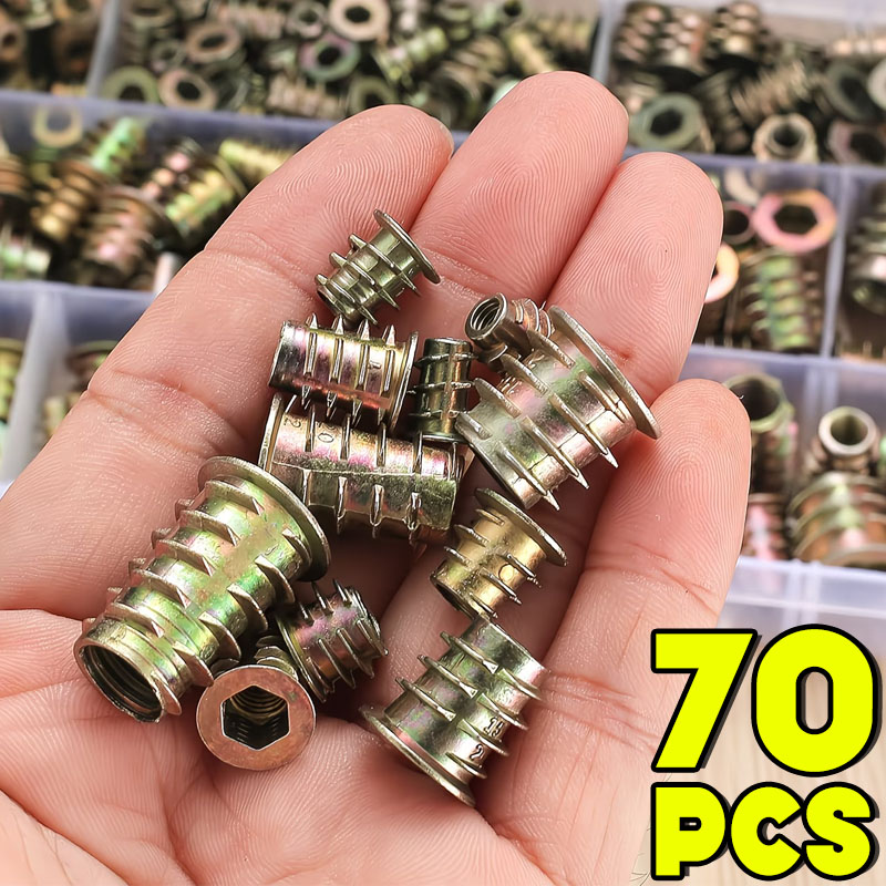 Furniture Hardware Threaded Inserts - Kit di inserti filettati M4/M5/M6, inserti