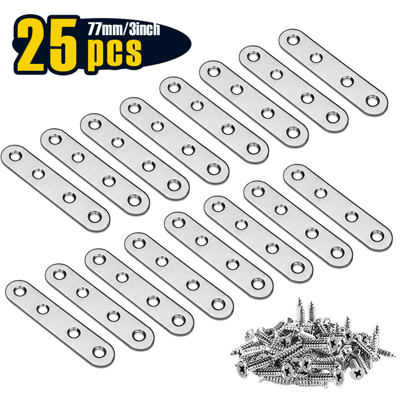 Corner Bracket Angle - Staffe piatte e diritte 77X16 mm