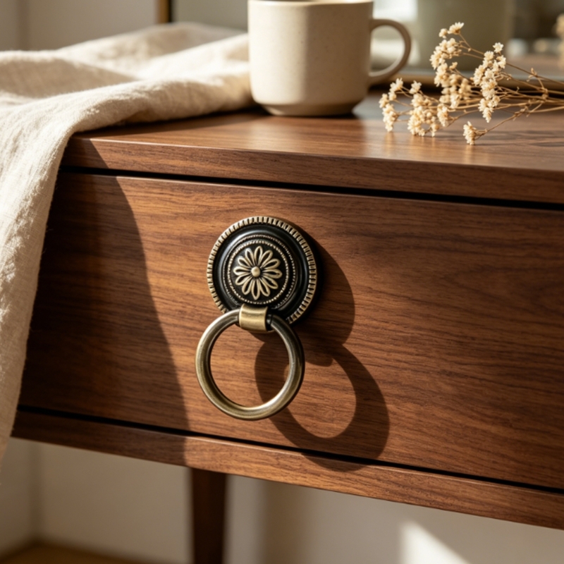 Furniture Hardware With Backplate - Confezione da 6 set ferramenta per