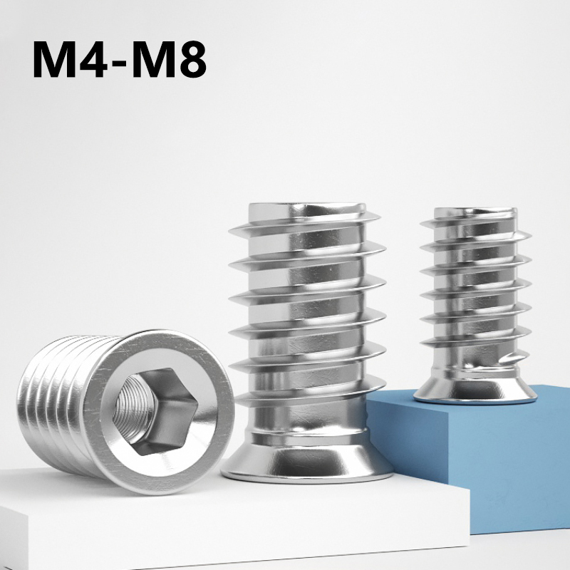 Furniture Hardware Threaded Inserts - Inserti Filettati Esagonali Svasati in Acciaio