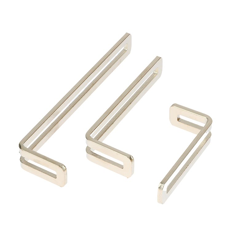 Furniture Hardware Connectors - 1pc staffa angolare nichelata a forma