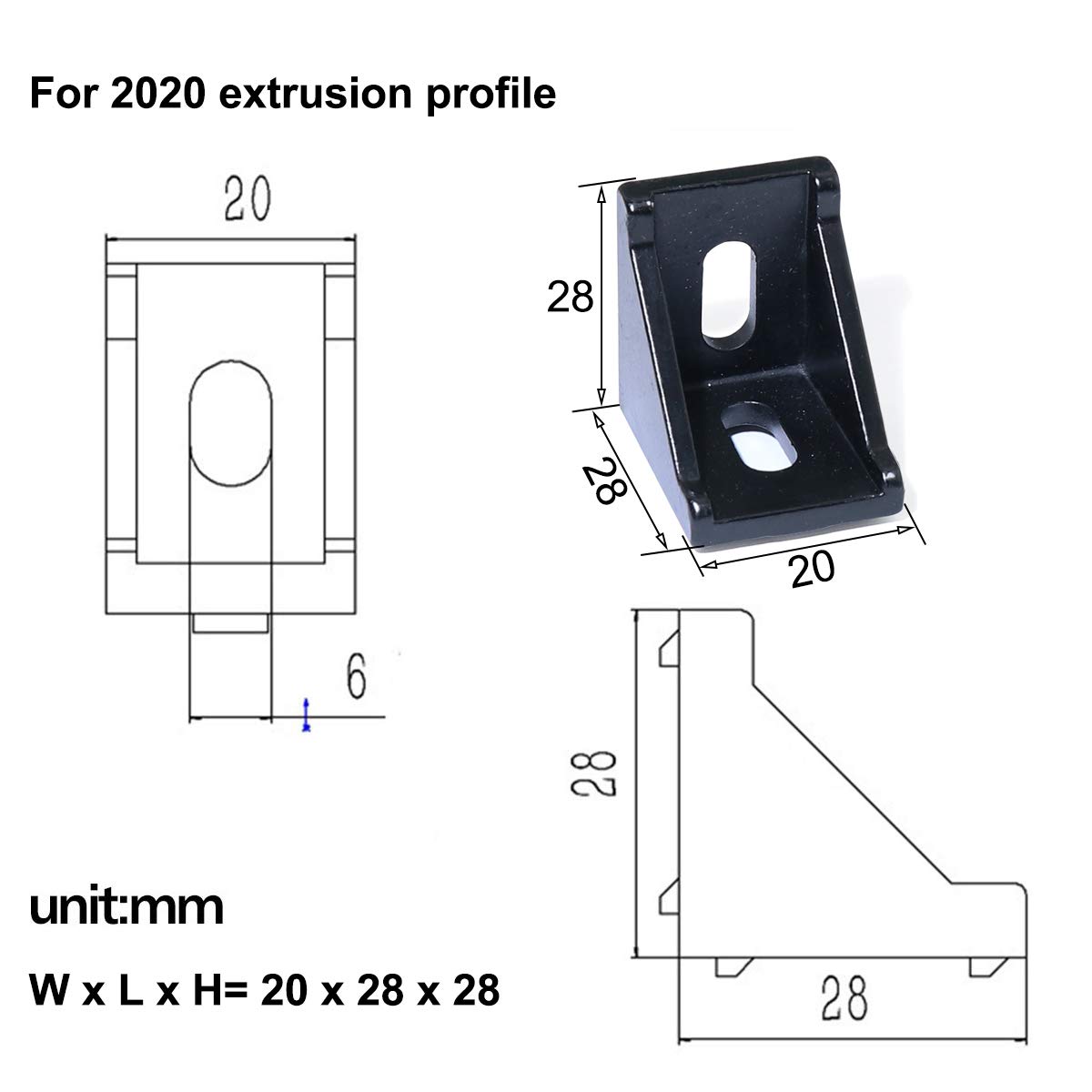 5 pz/10 PZ 2020 3030 Staffa An - Corner Bracket Angle recensione e prezzo