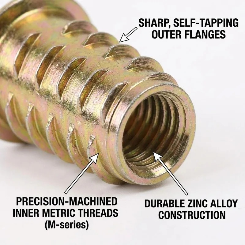 Inserti filettati M4 M5 M6 M8  - Furniture Hardware Threaded Inserts recensione e prezzo