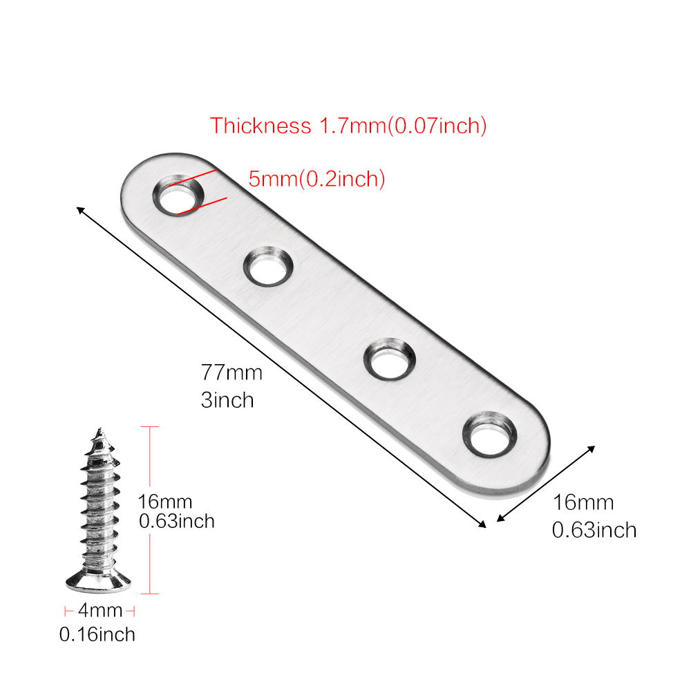 Staffe piatte e diritte 77X16  - Corner Bracket Angle recensione e prezzo