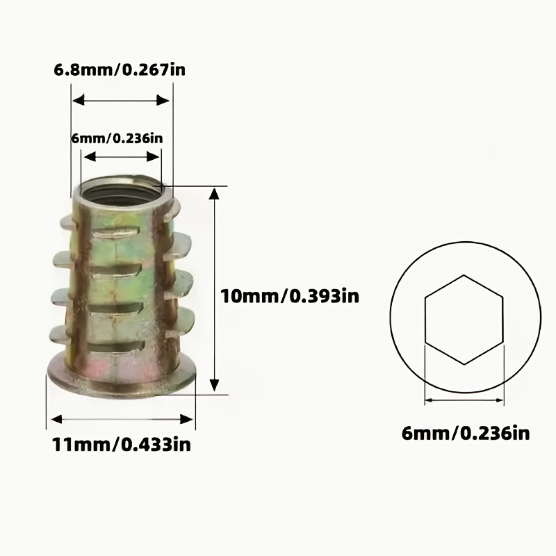 Inserti filettati in lega zinc - Furniture Hardware Threaded Inserts recensione e prezzo